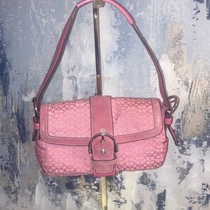 🔥🔥🔥Vintage Y2K Coach PINK SOHO Signature Flap l2004 🔥Firm price $ 329